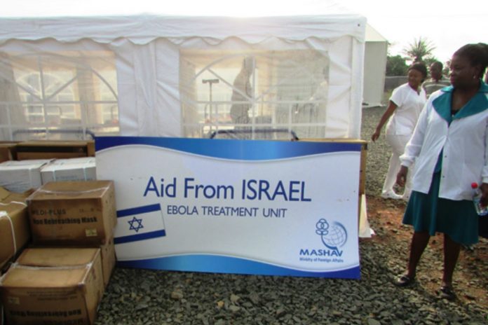 Mobile clinic set up in Liberia