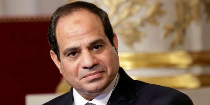 FILE PHOTO - Egyptian President Abdel Fattah al-Sisi delivers a statement at the Elysee Palace in Paris