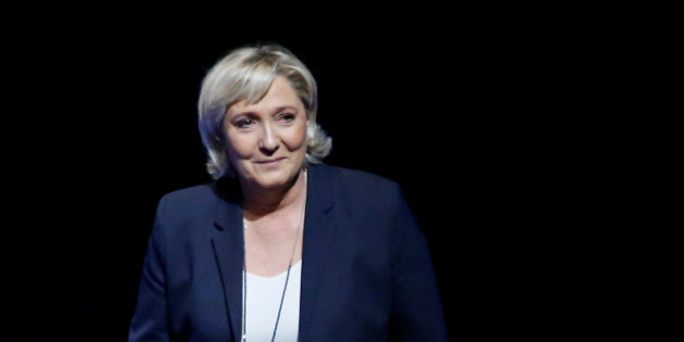 Marine Le Pen, National Front (FN) political party leader, arrives to announce the new staff, during National Front's congress in Lille