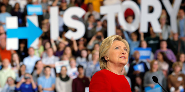 U.S. Democratic presidential nominee Hillary Clinton speaks at a campaign rally in Raleigh