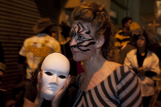 dressing up for Purim in Tel Aviv