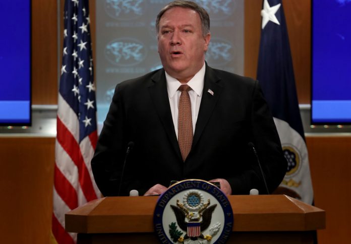 Secretary Of State Mike Pompeo Addresses The Media