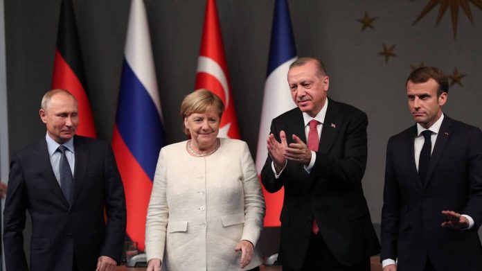 The leaders of Turkey, Germany, France and Russia meet in Istanbul