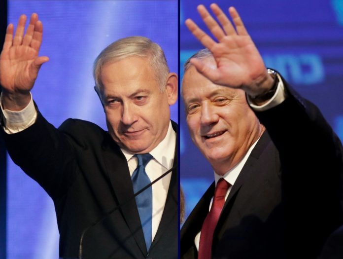 ISRAEL-VOTE-NETANYAHU-GANTZ