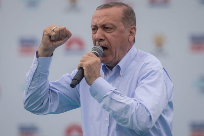 Turkey's President Recep Tayyip Erdogan Holds Campaign Rally In Istanbul