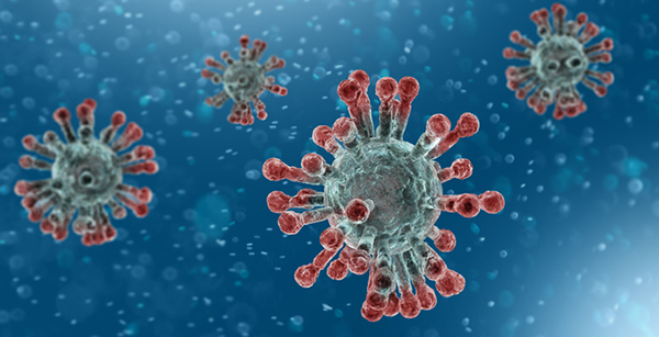 Microscopic view of Coronavirus, a pathogen that attacks the respiratory tract. Analysis and test, experimentation. Sars